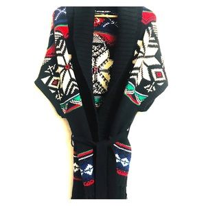 Sleeveless belted Ralph Lauren bohemian sweater